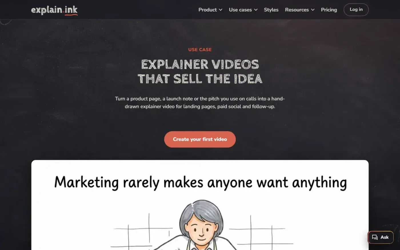 Explain — Use cases page