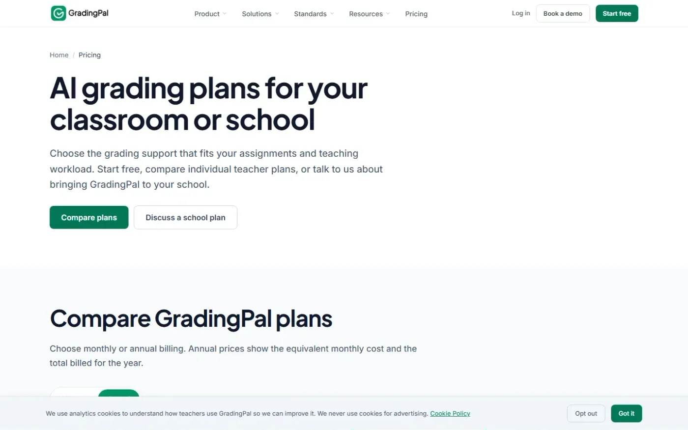 Gradingpal — Pricing page