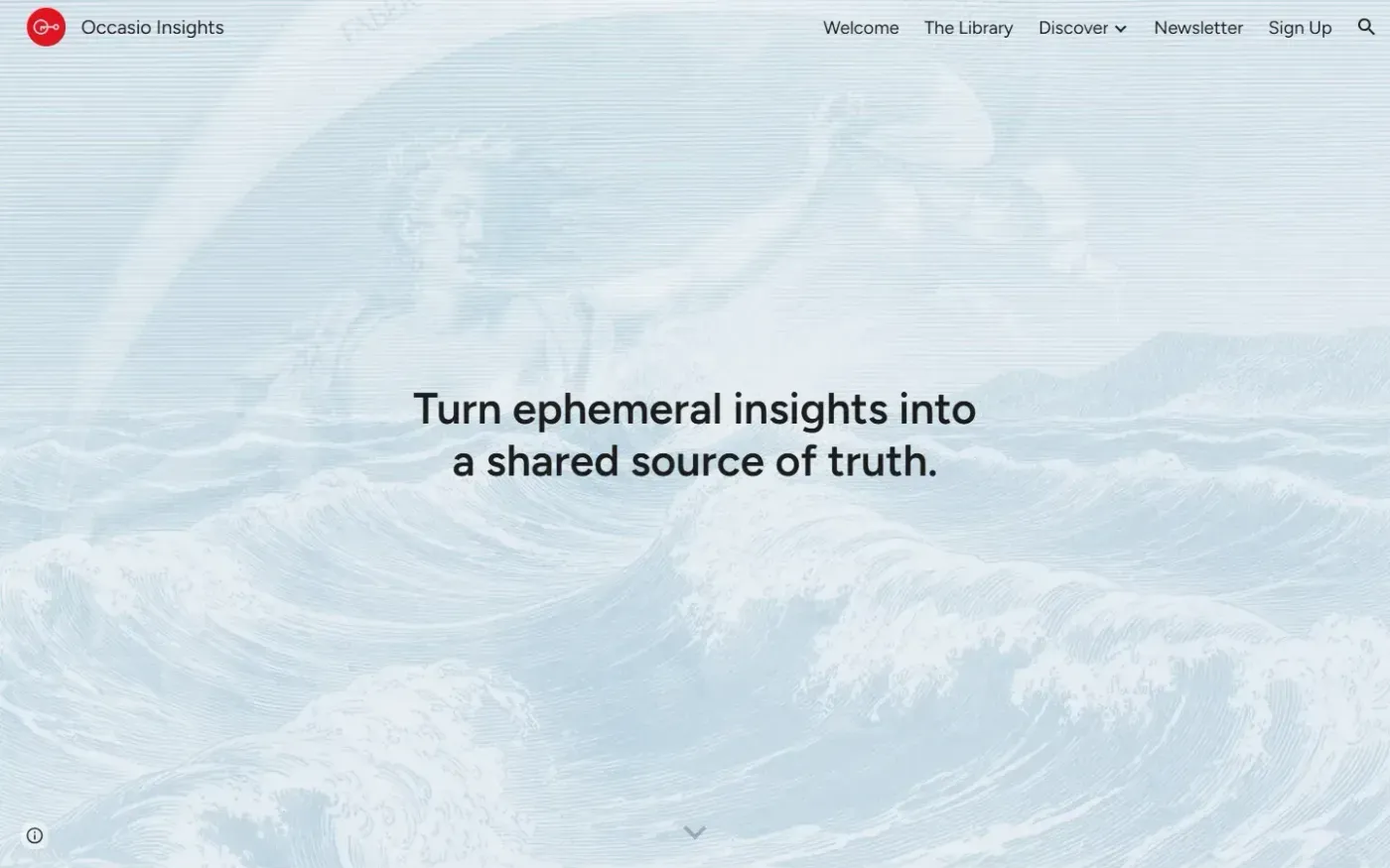 Occasio® — Pinboard meets citation manager for shared insights. — Discover page