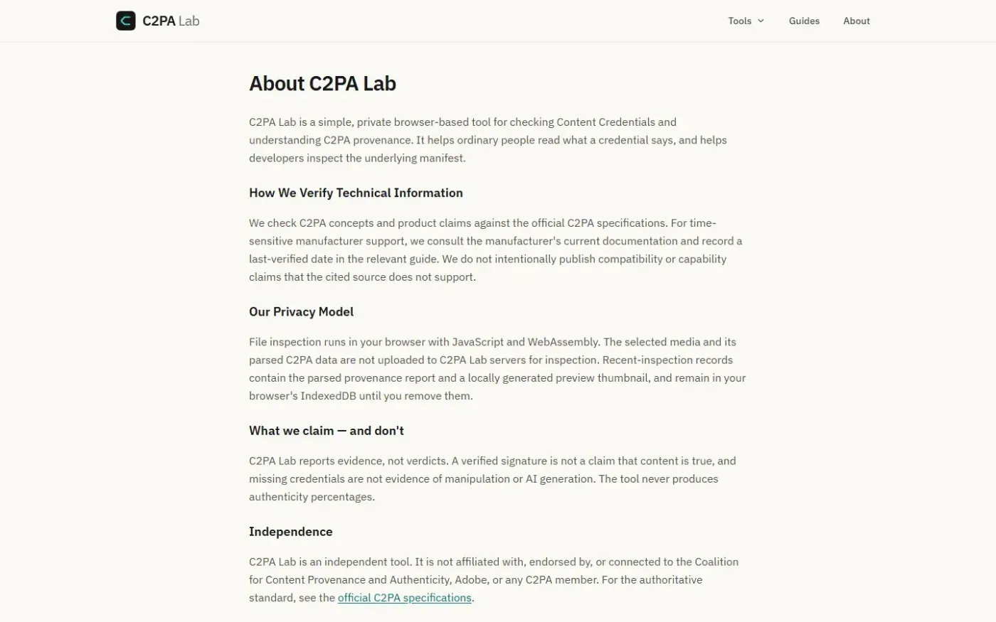 C2palab — About page