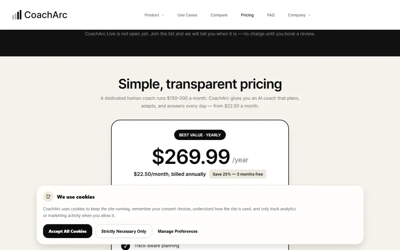 Thecoacharc — Pricing page