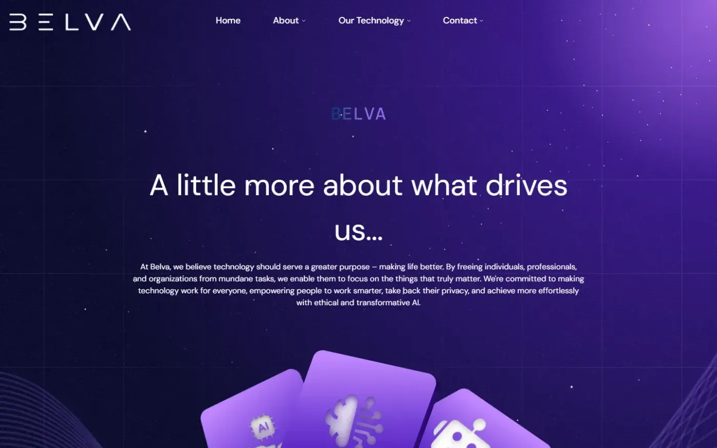 Belva — About page