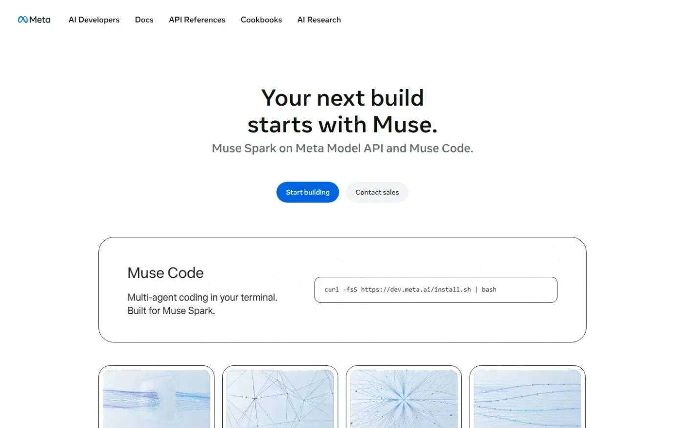 Muse Code — Meta’s terminal agent for long-horizon coding — Home page