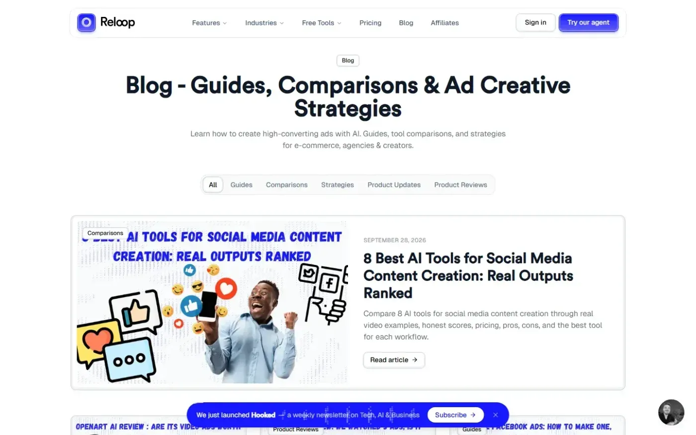 Reloop — Blog page