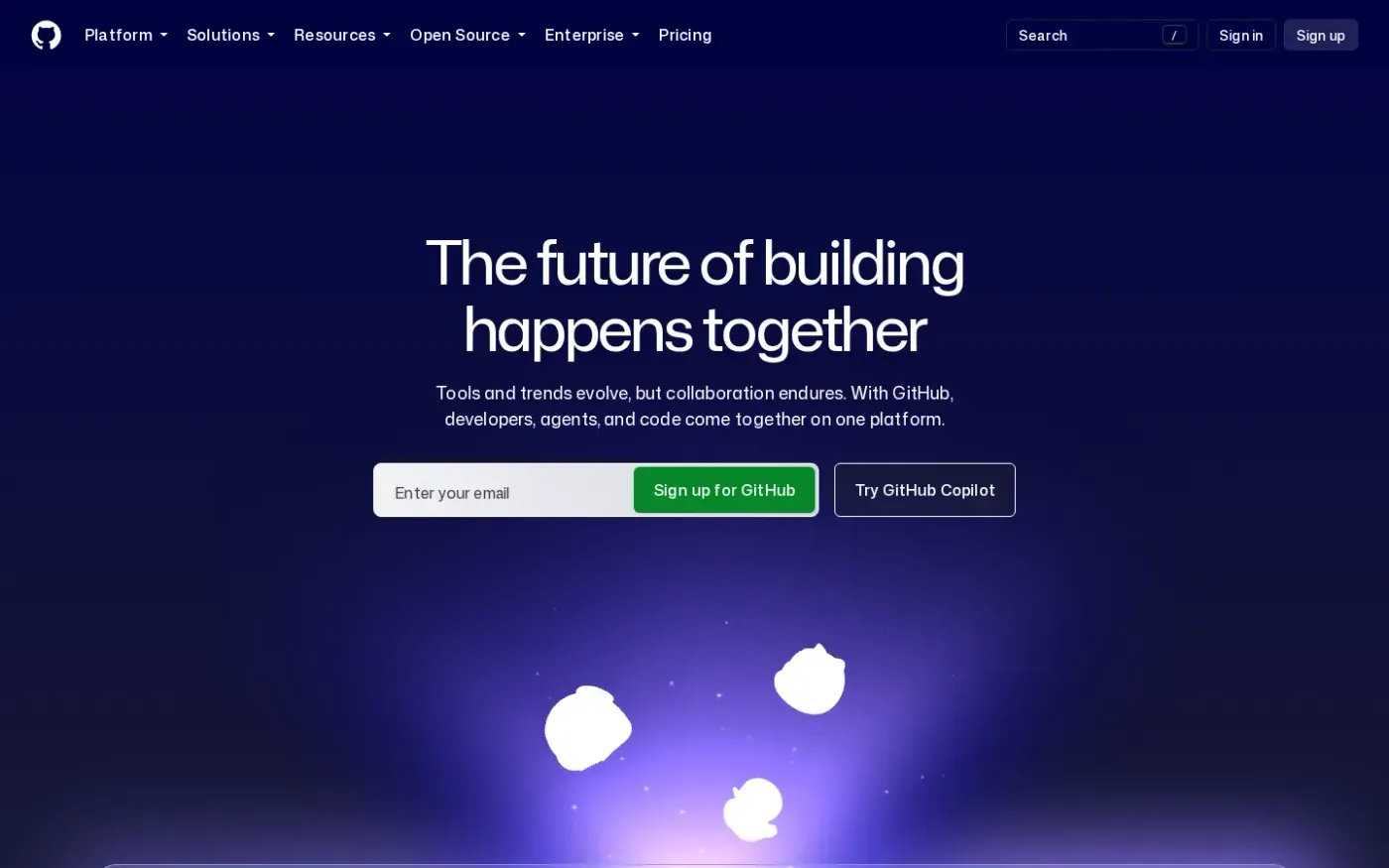 Github — Home page