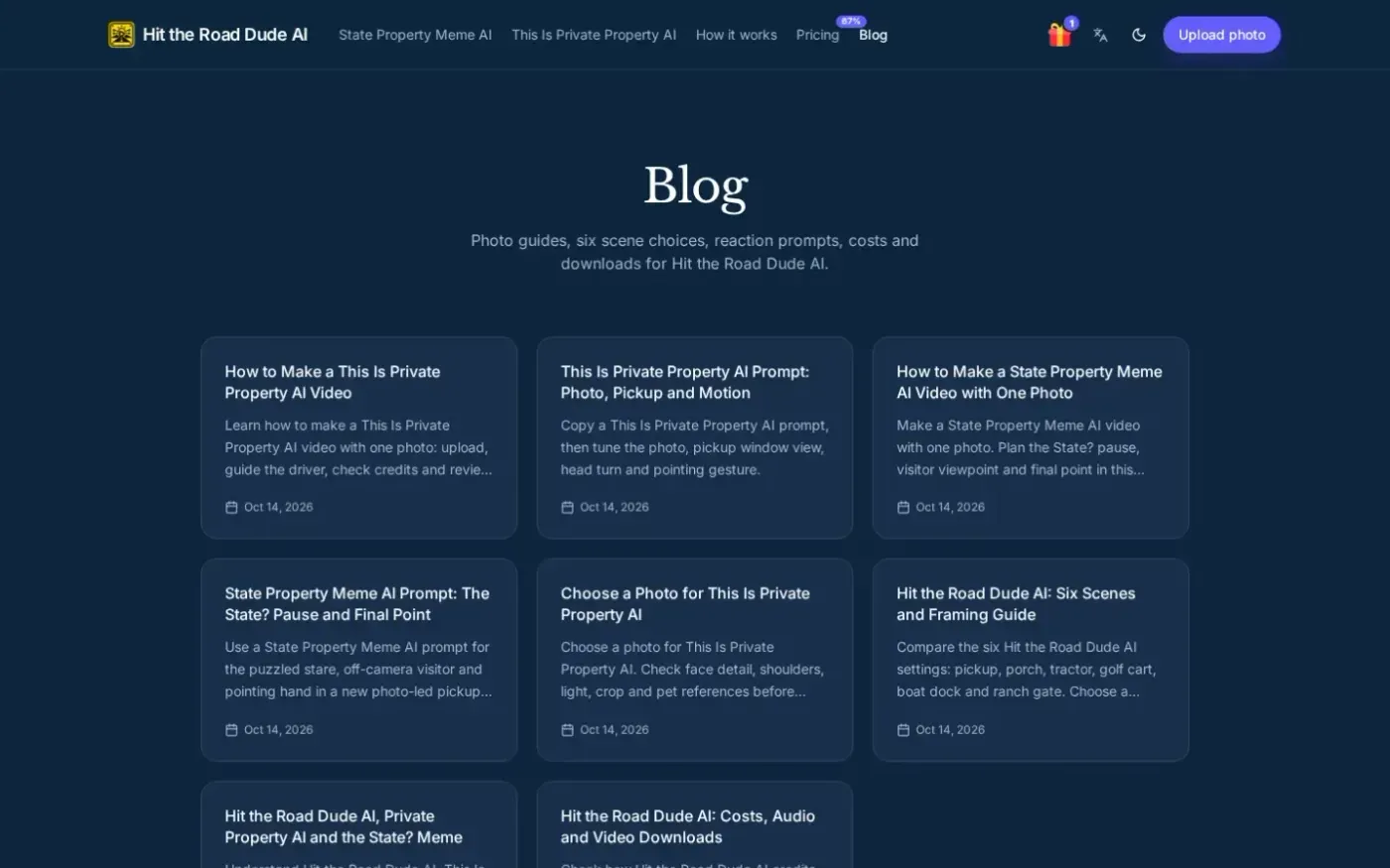 Hittheroaddudeai — Blog page