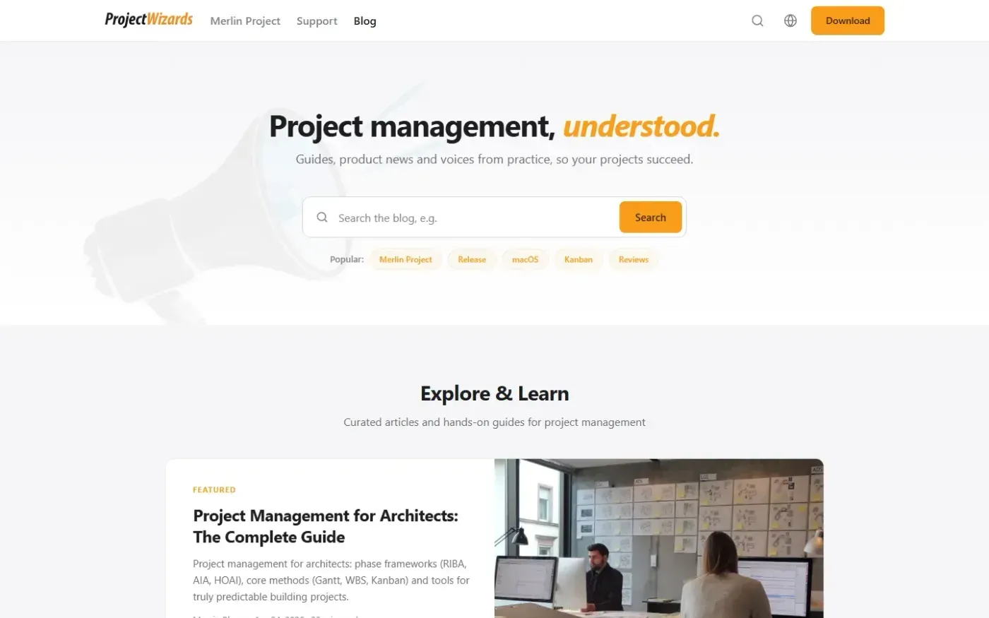 Projectwizards — Blog page