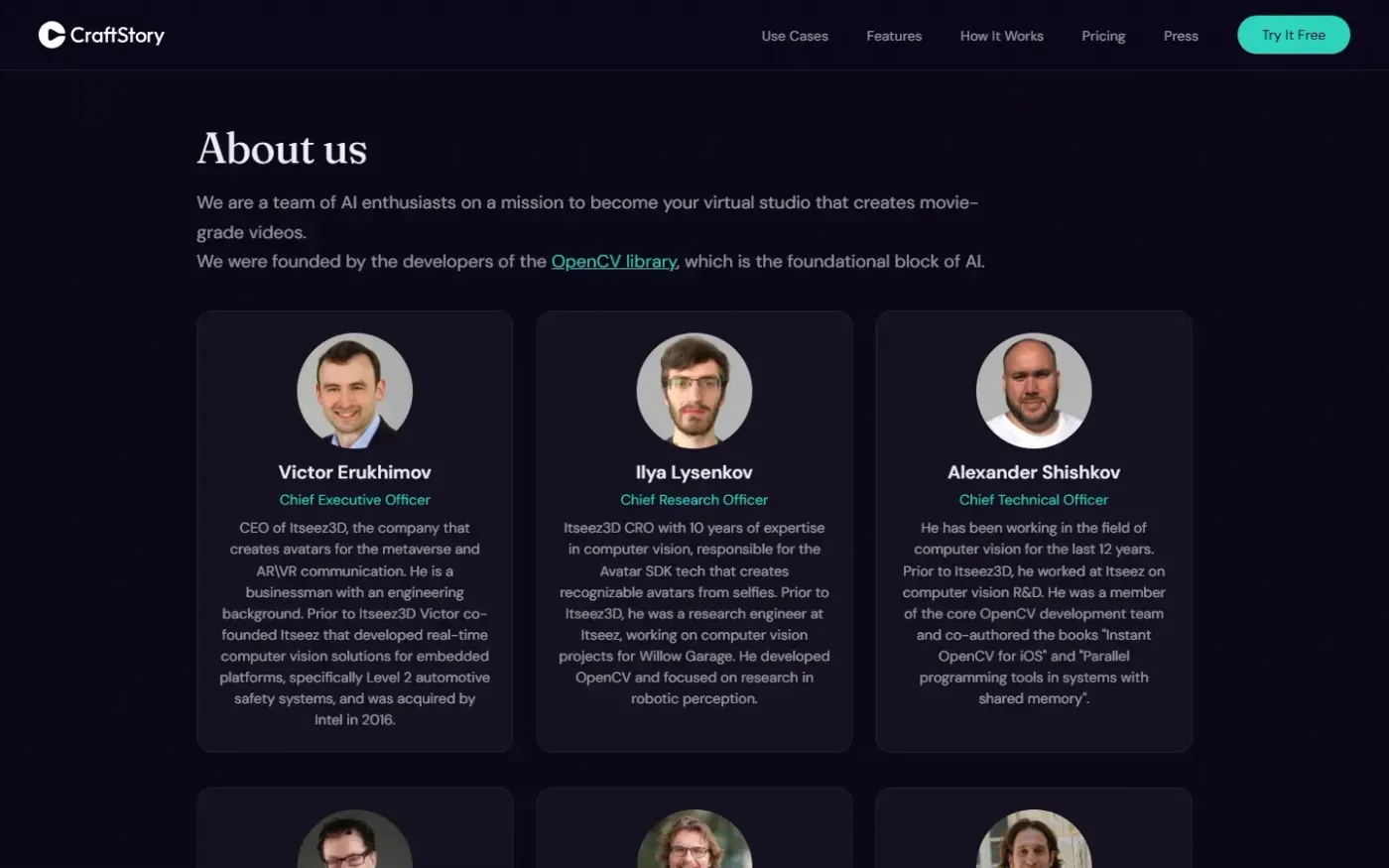 Craftstory — About page