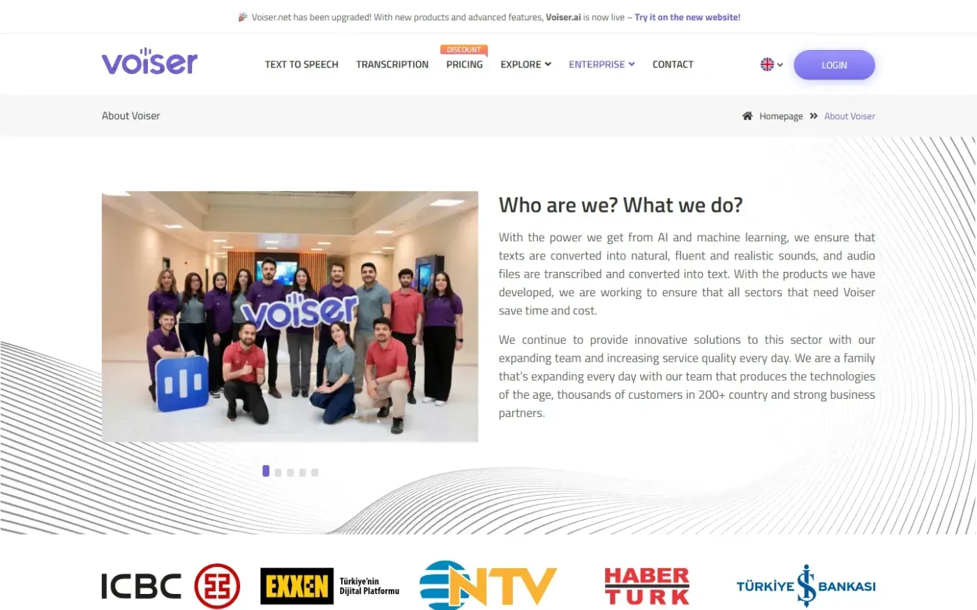 Voiser — About voiser page