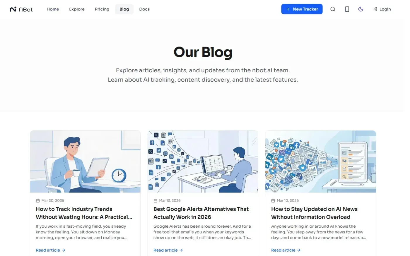 Nbot — Blog page