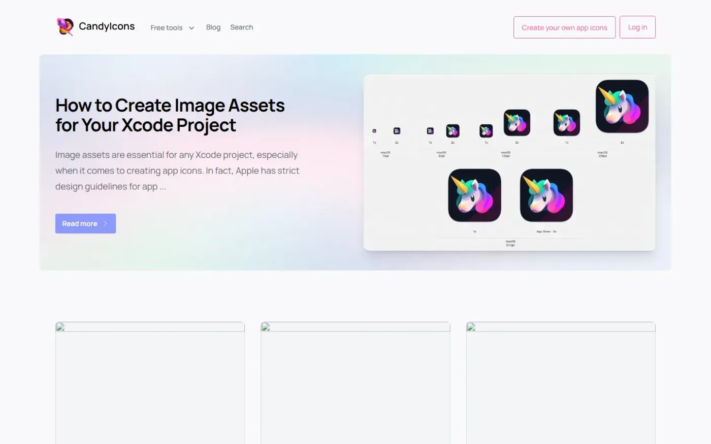 Candyicons — Blog page