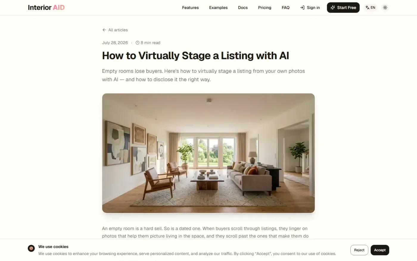 Interioraid — Blog page