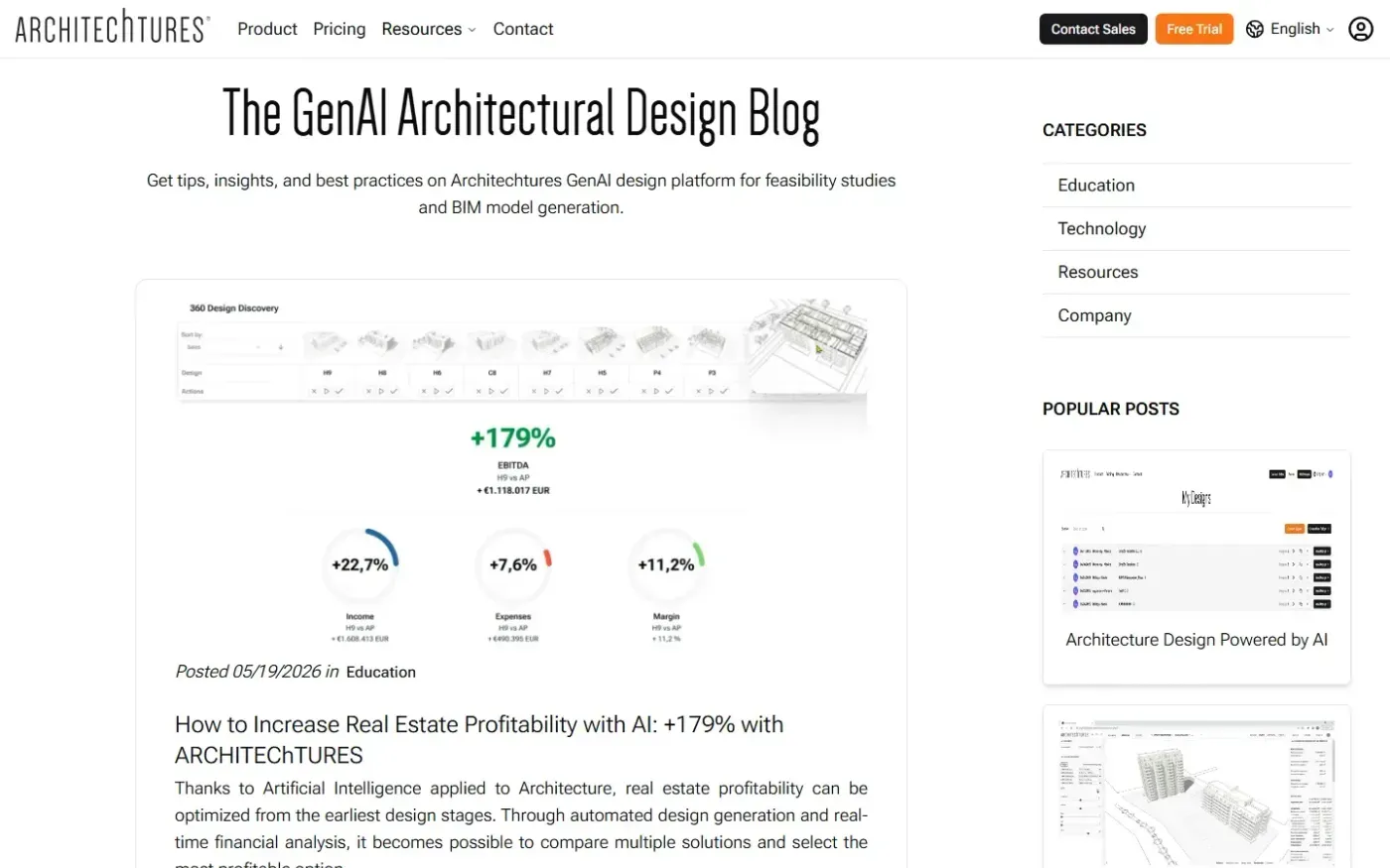 Architechtures — Blog page