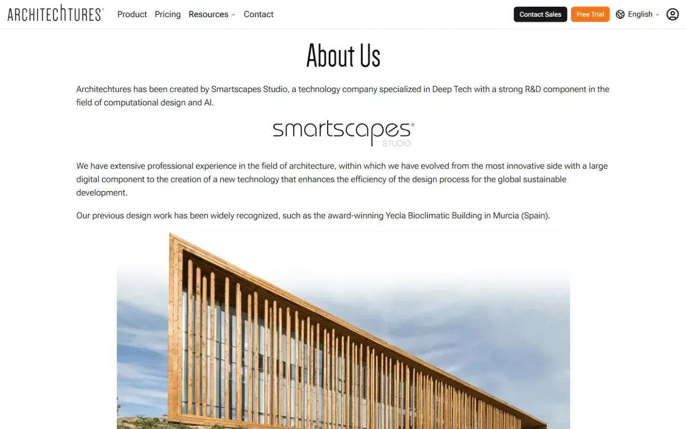 Architechtures — About us page