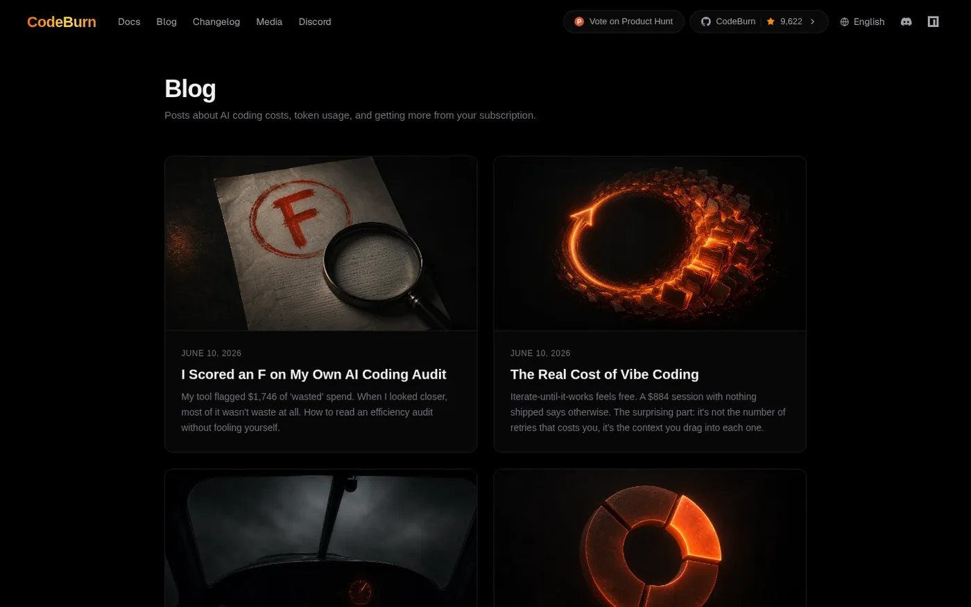 CodeBurn — See where your AI coding spend actually goes — Blog page