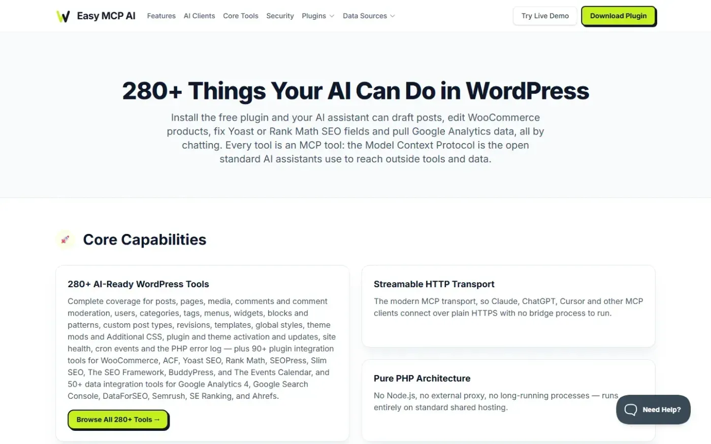 Easymcpai — Features page