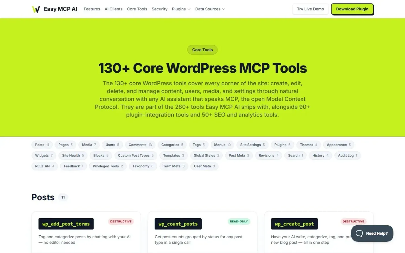 Easymcpai — Tools page