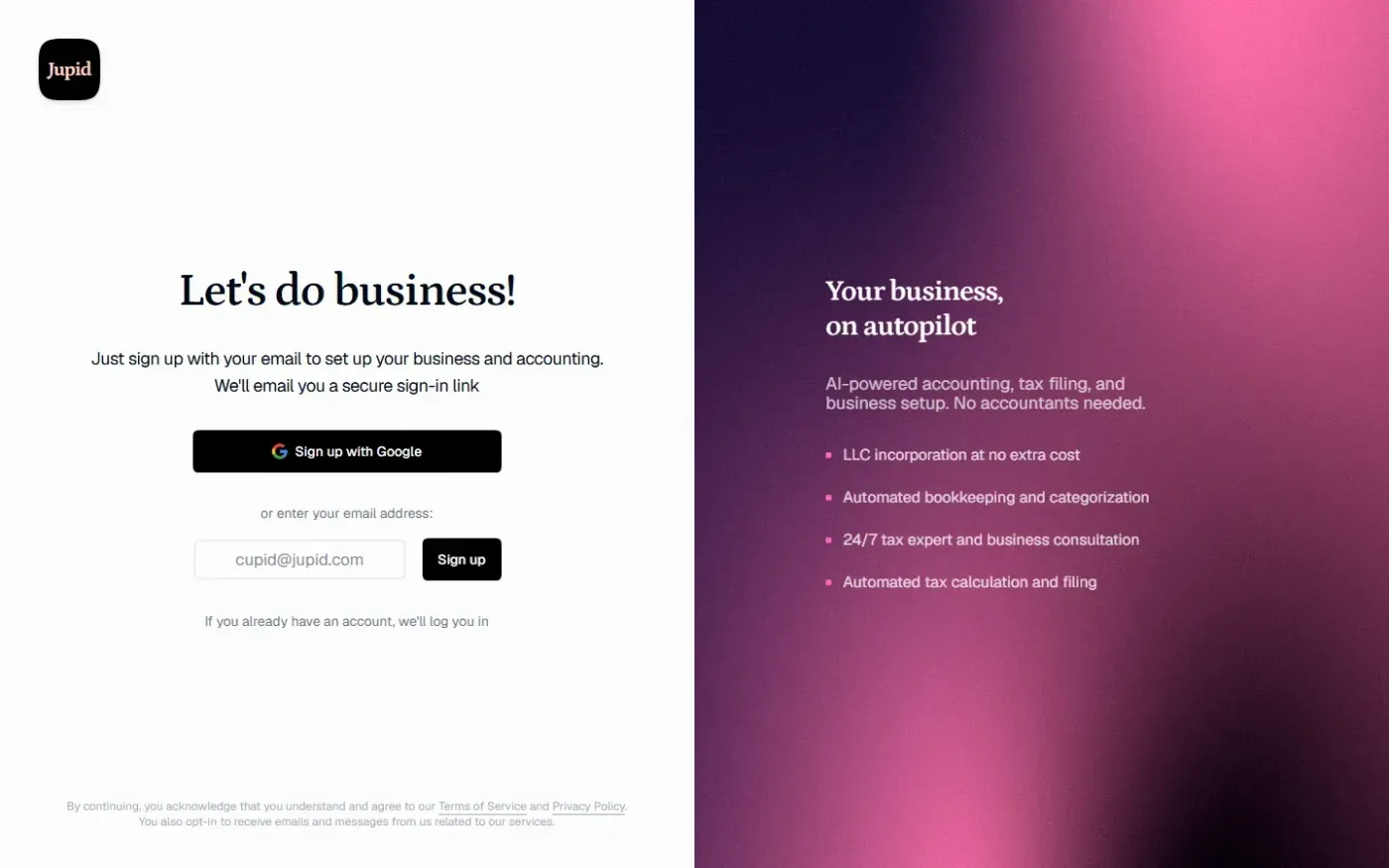 Jupid — Home page