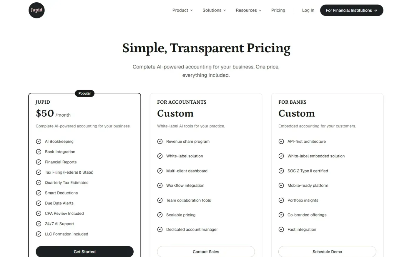 Jupid — Pricing page