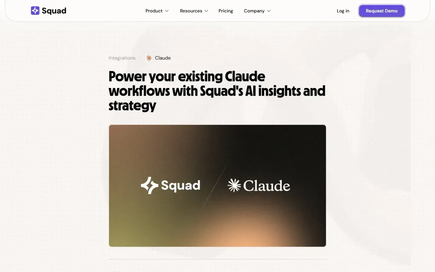 Meetsquad — Integrations page