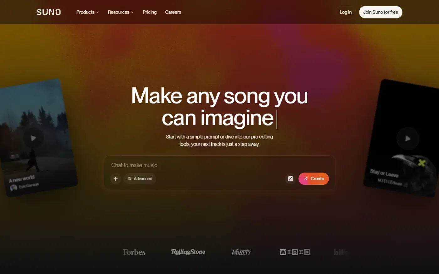 Suno — Home page