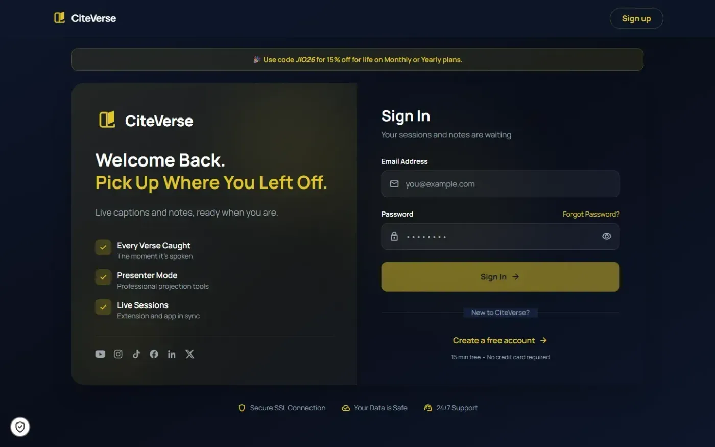 Citeverse — Home page