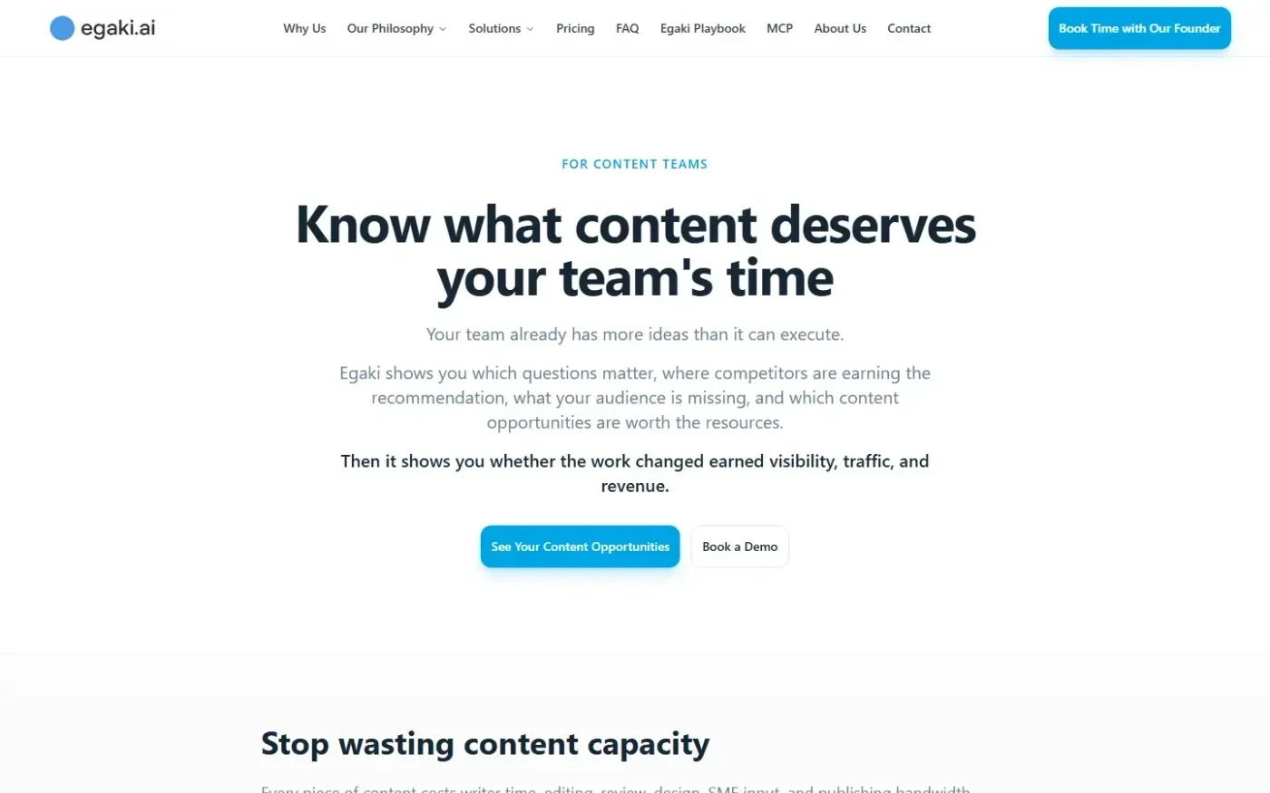 Egaki — Solutions page