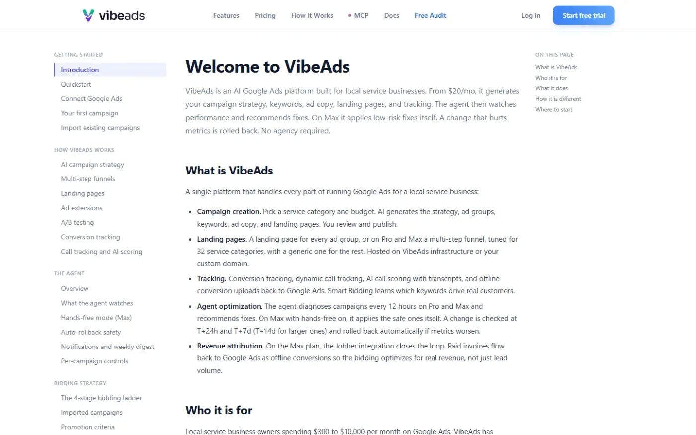 Getvibeads — Docs page