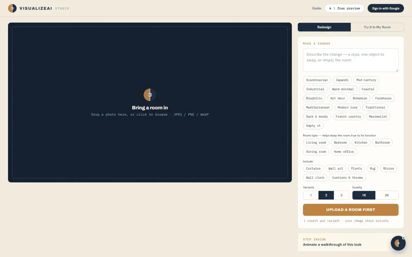 Visualizeai — Home page