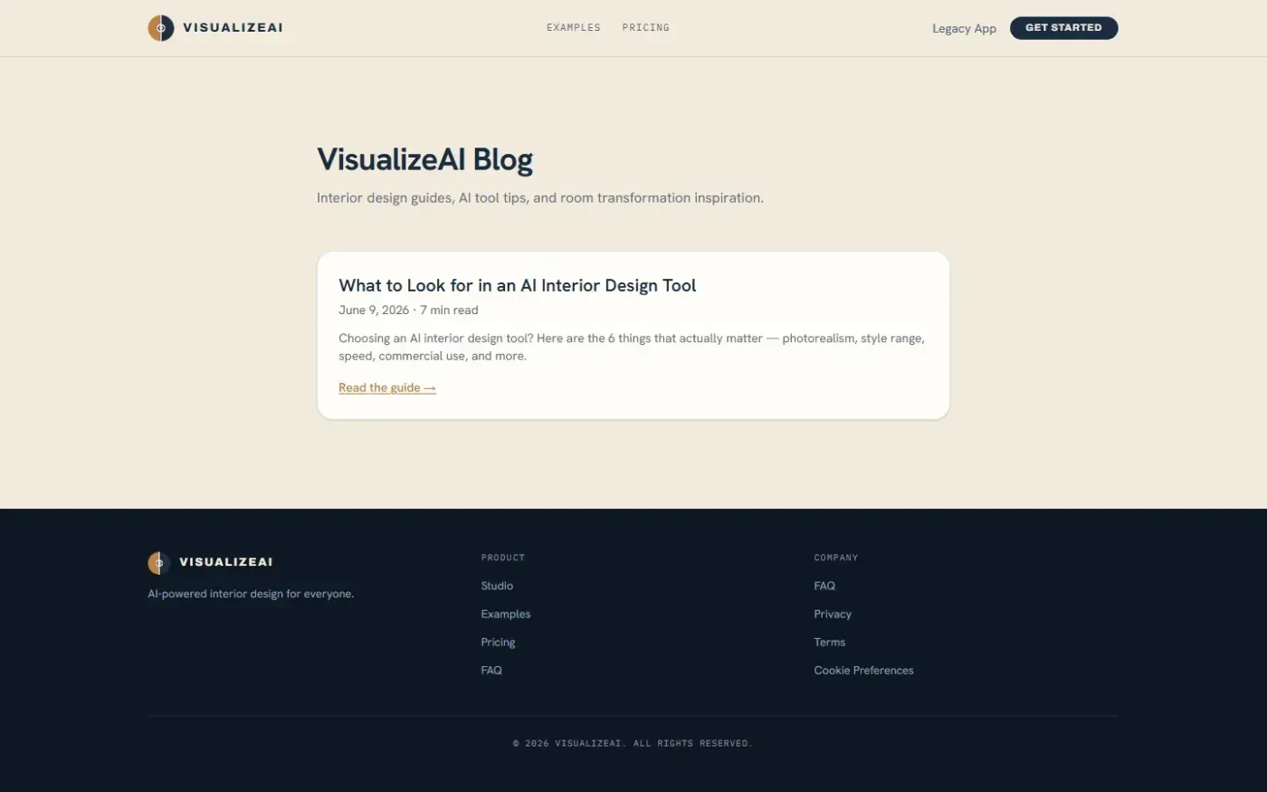 Visualizeai — Blog page