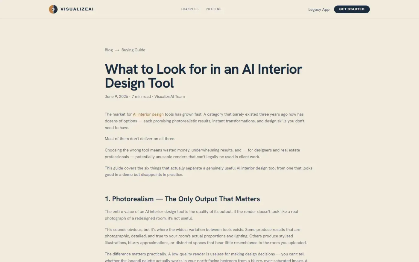Visualizeai — Blog page