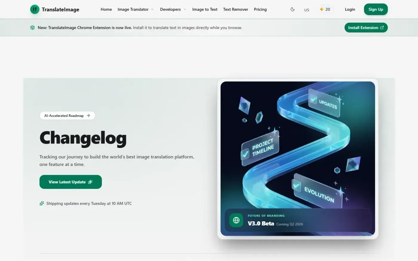 Translateimage — Changelog page
