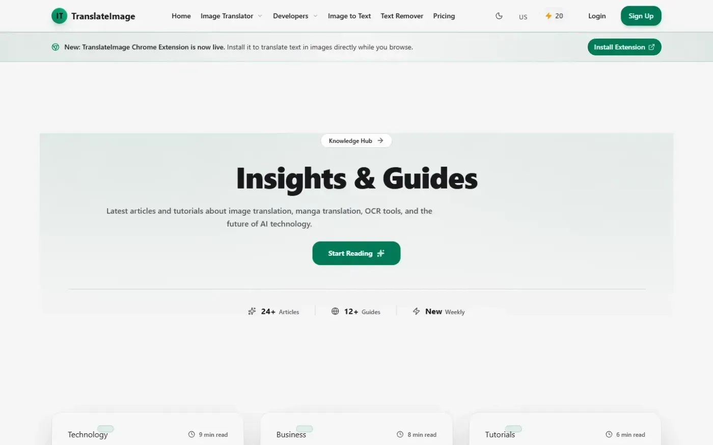 Translateimage — Blog page