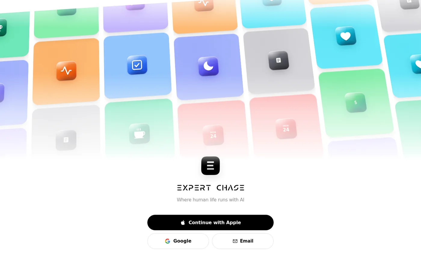 Expert Chase for iOS & Android — Where human life runs with AI — Calendar page