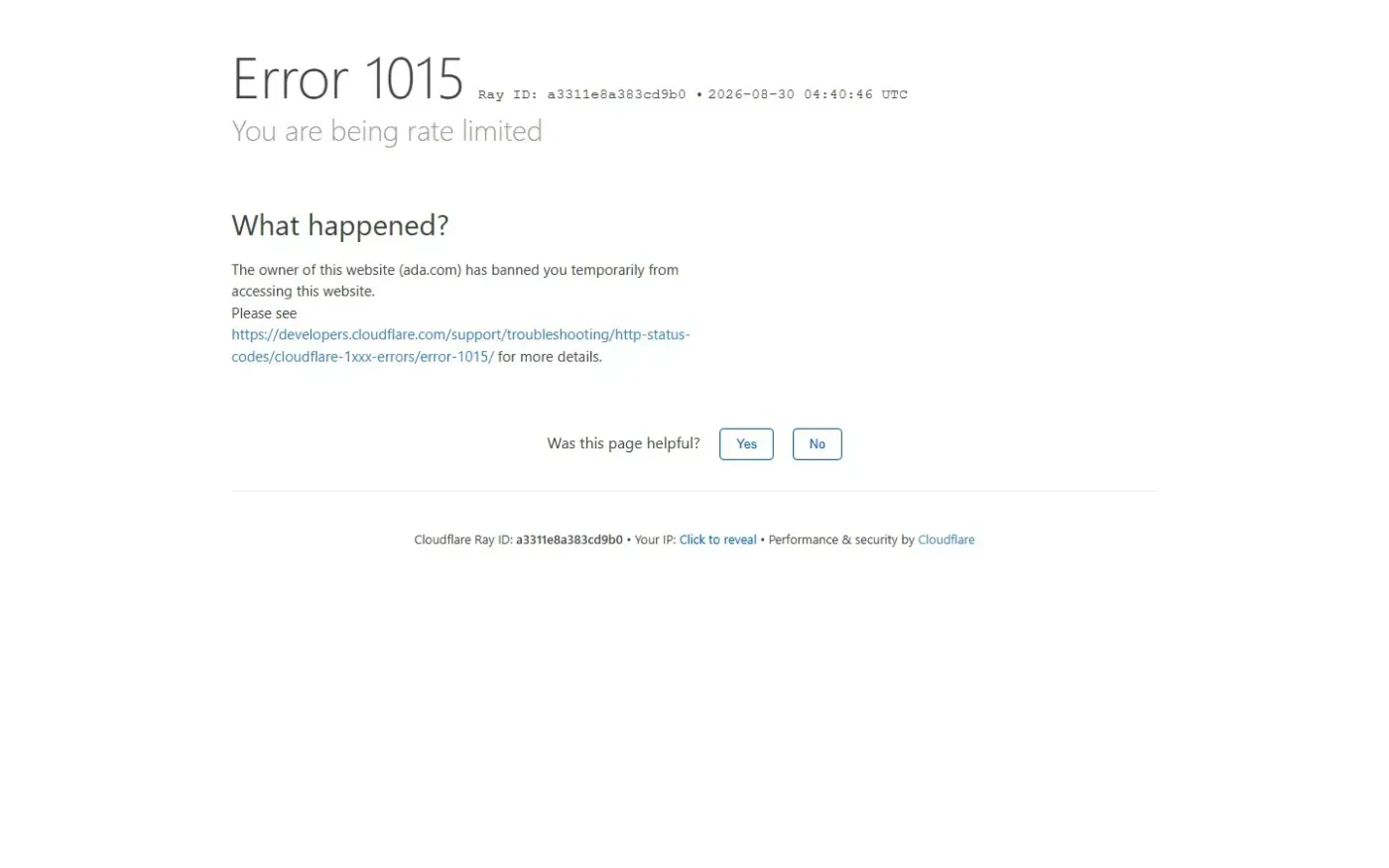 Ada — Help page