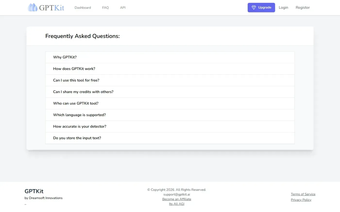 Gptkit — Faq page