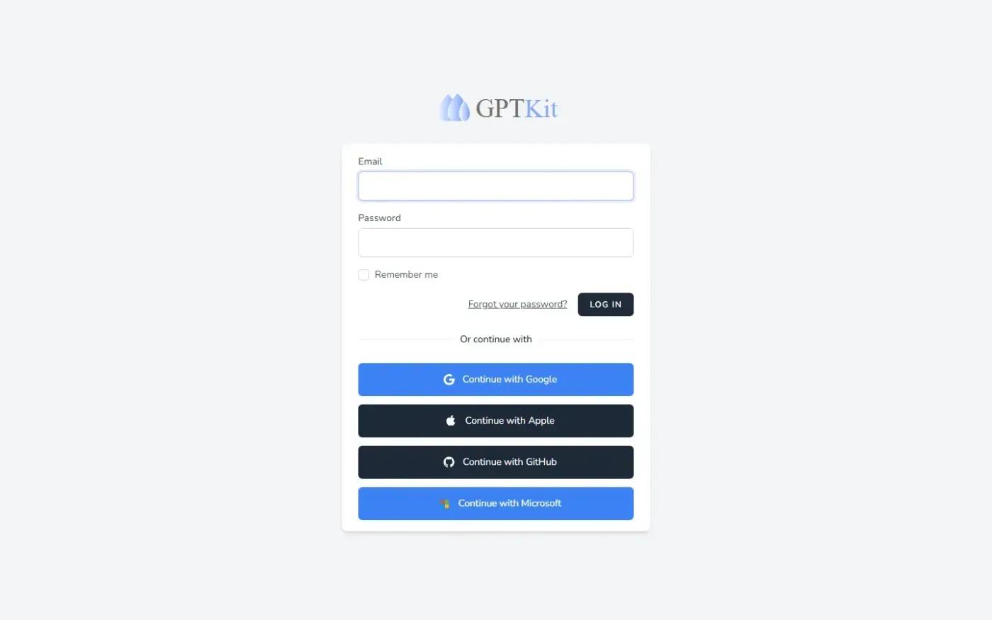Gptkit — Dashboard page