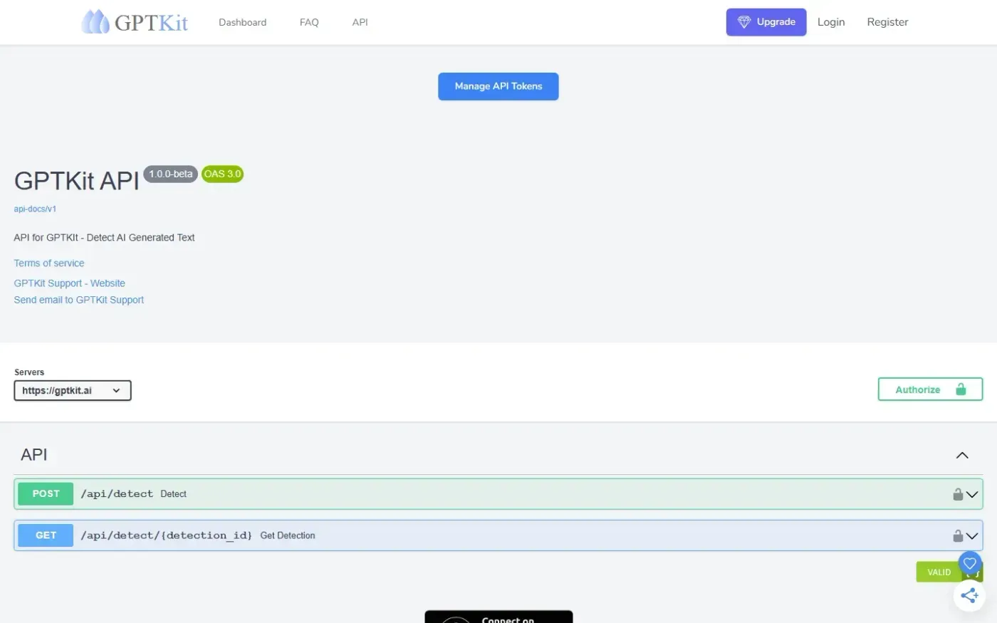 Gptkit — Api docs page