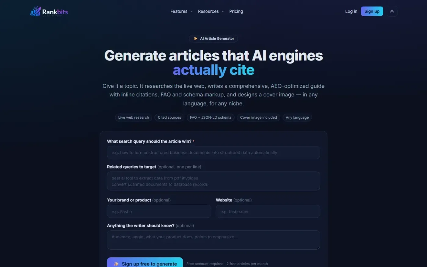 Rankbits — Tools page