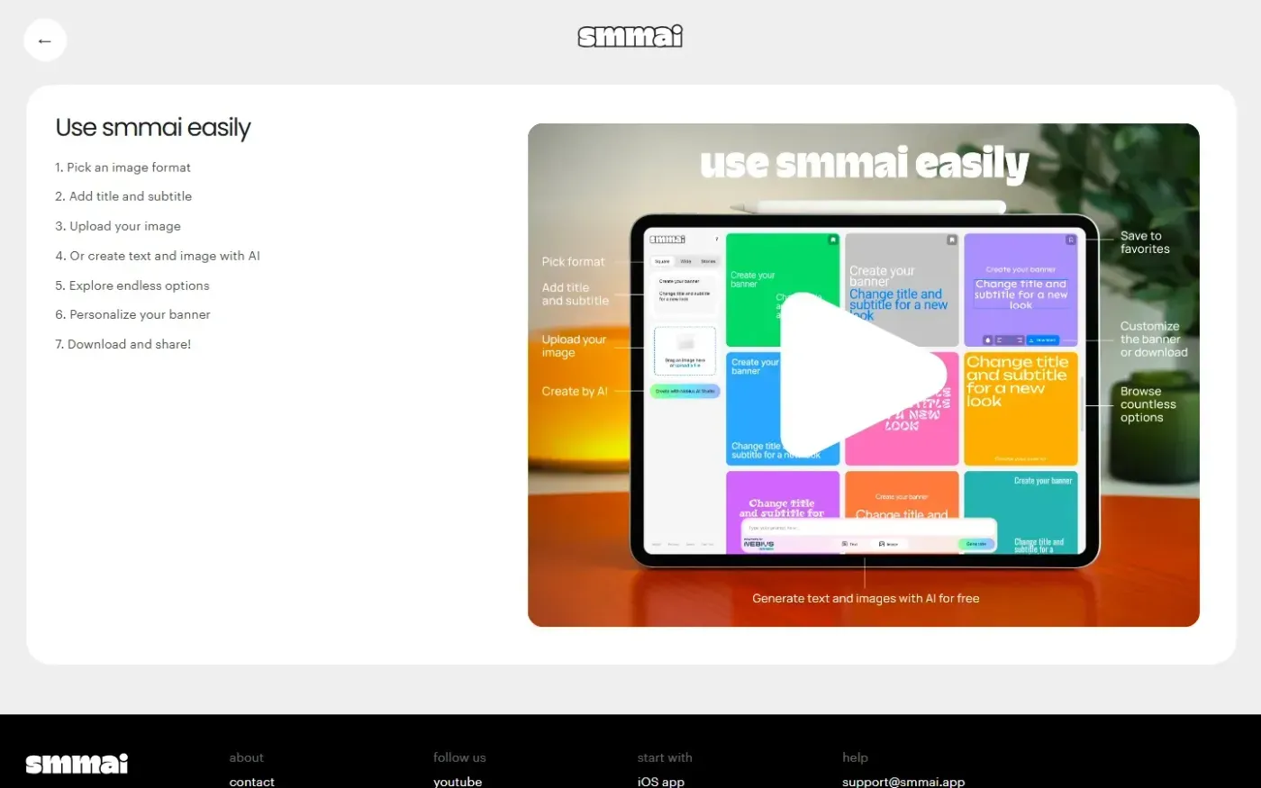 Smmai — Tutorials page