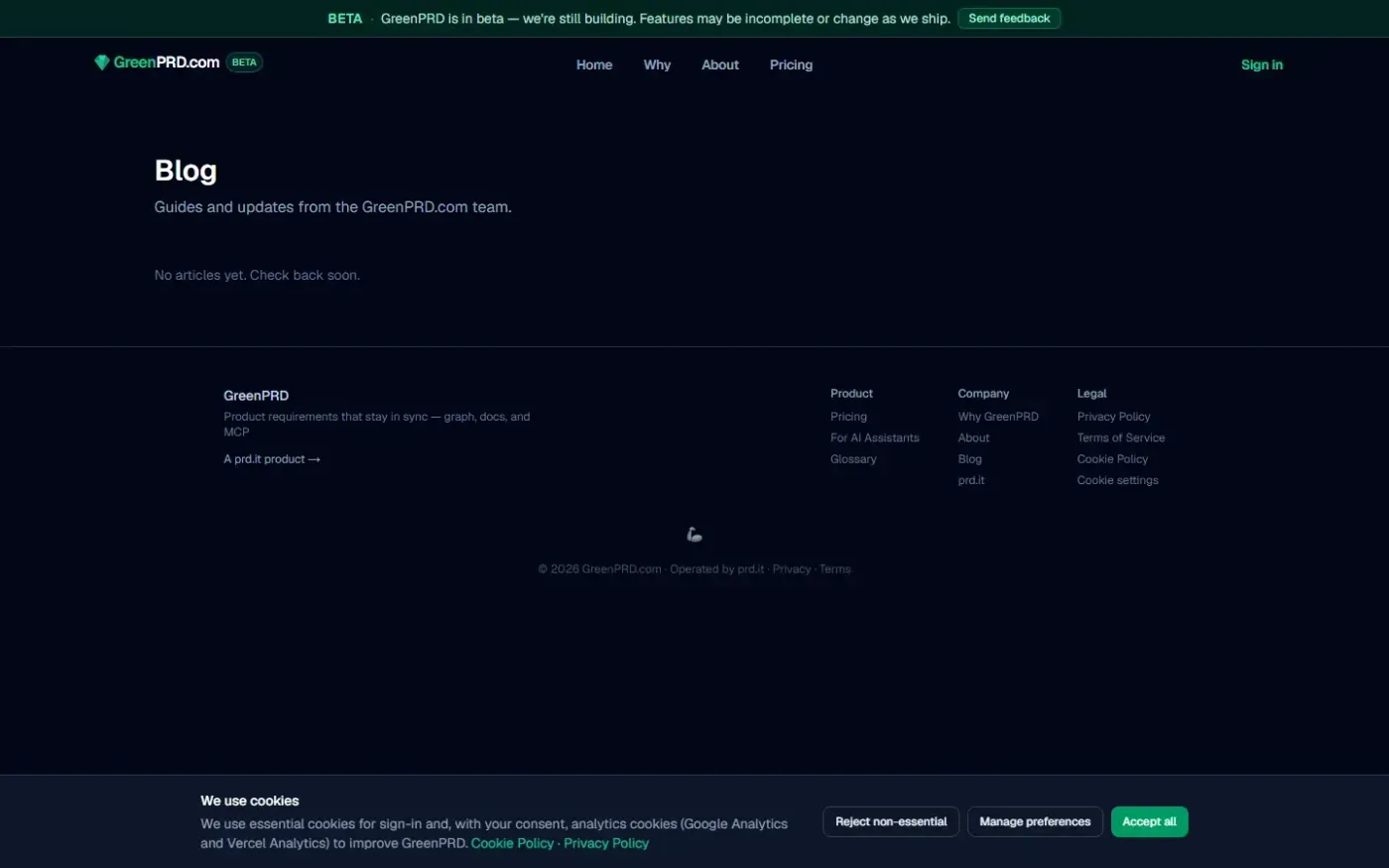 Greenprd — Blog page