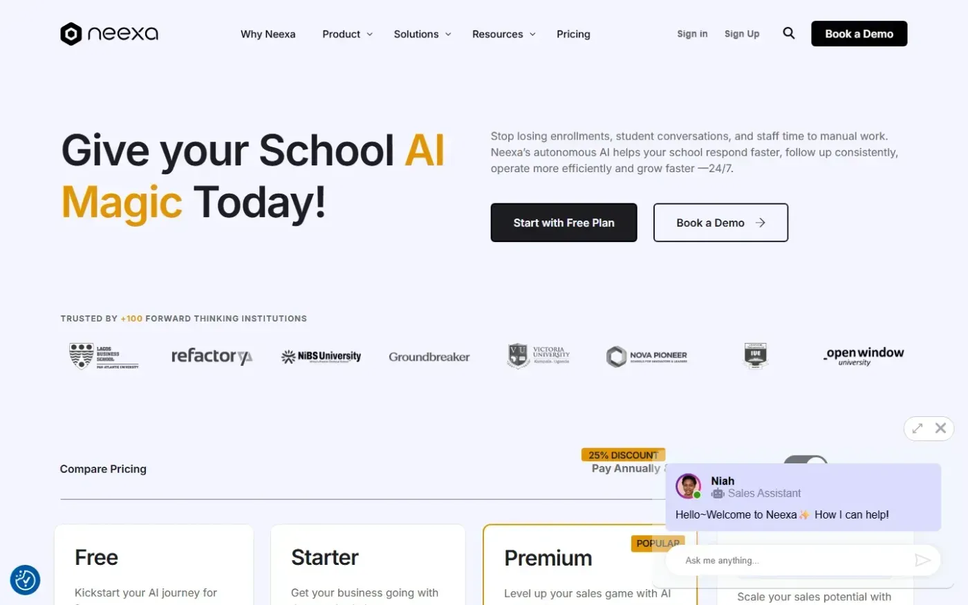 Neexa — Pricing page