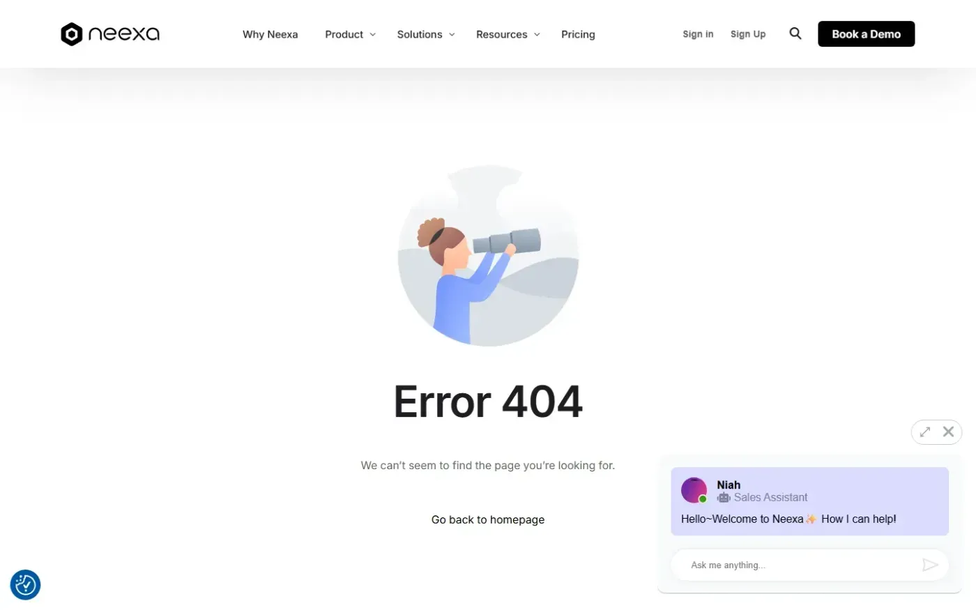 Neexa — Solutions page