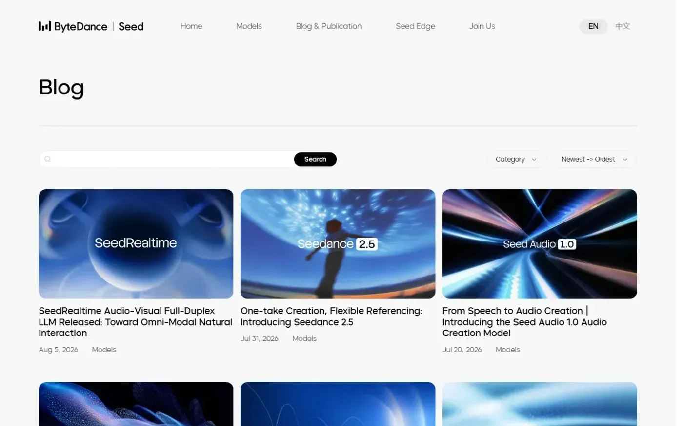 Bytedance — Blog page