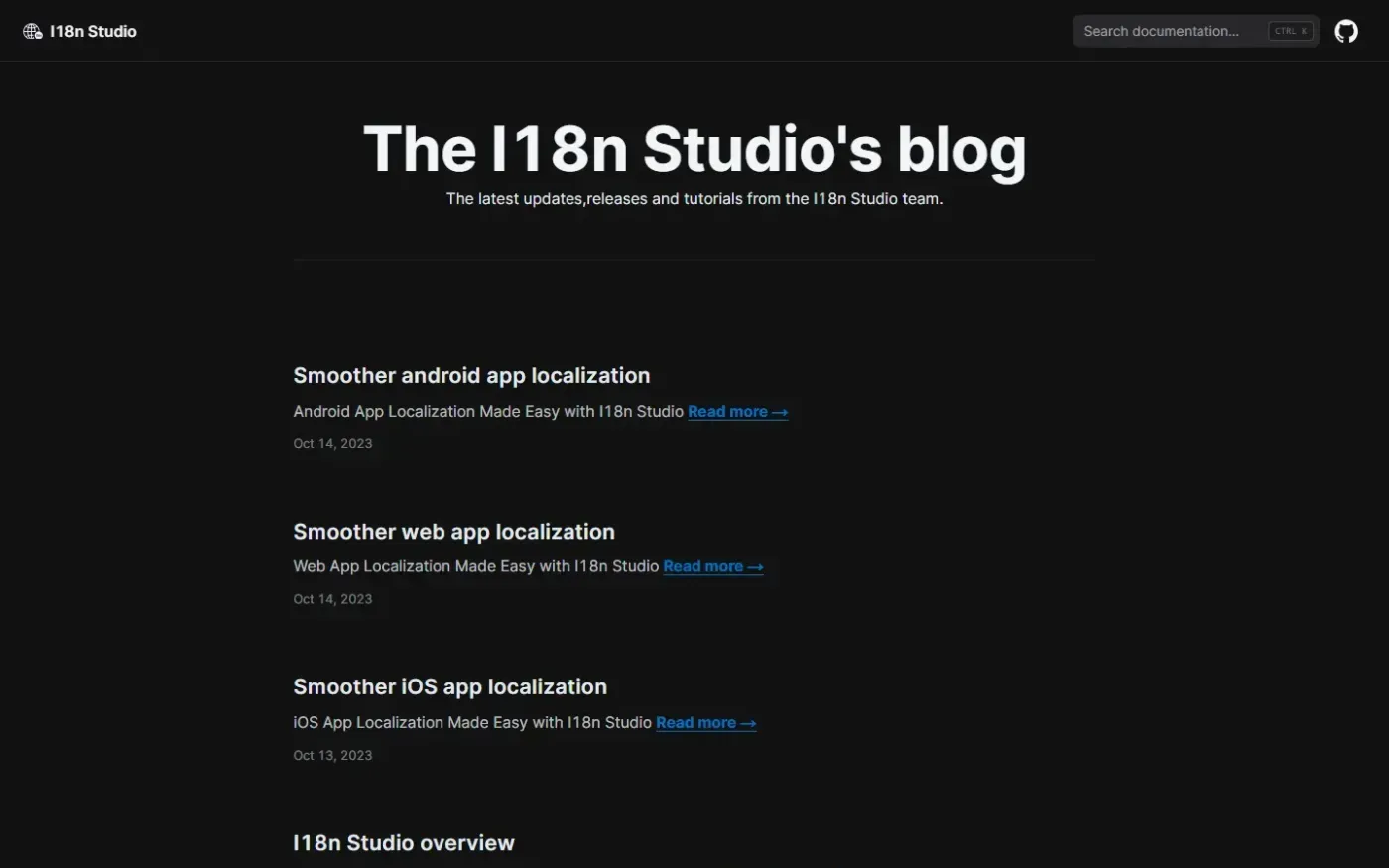 I18n — Blog page