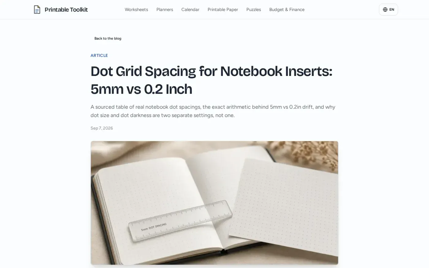 Printabletoolkit — Blog page