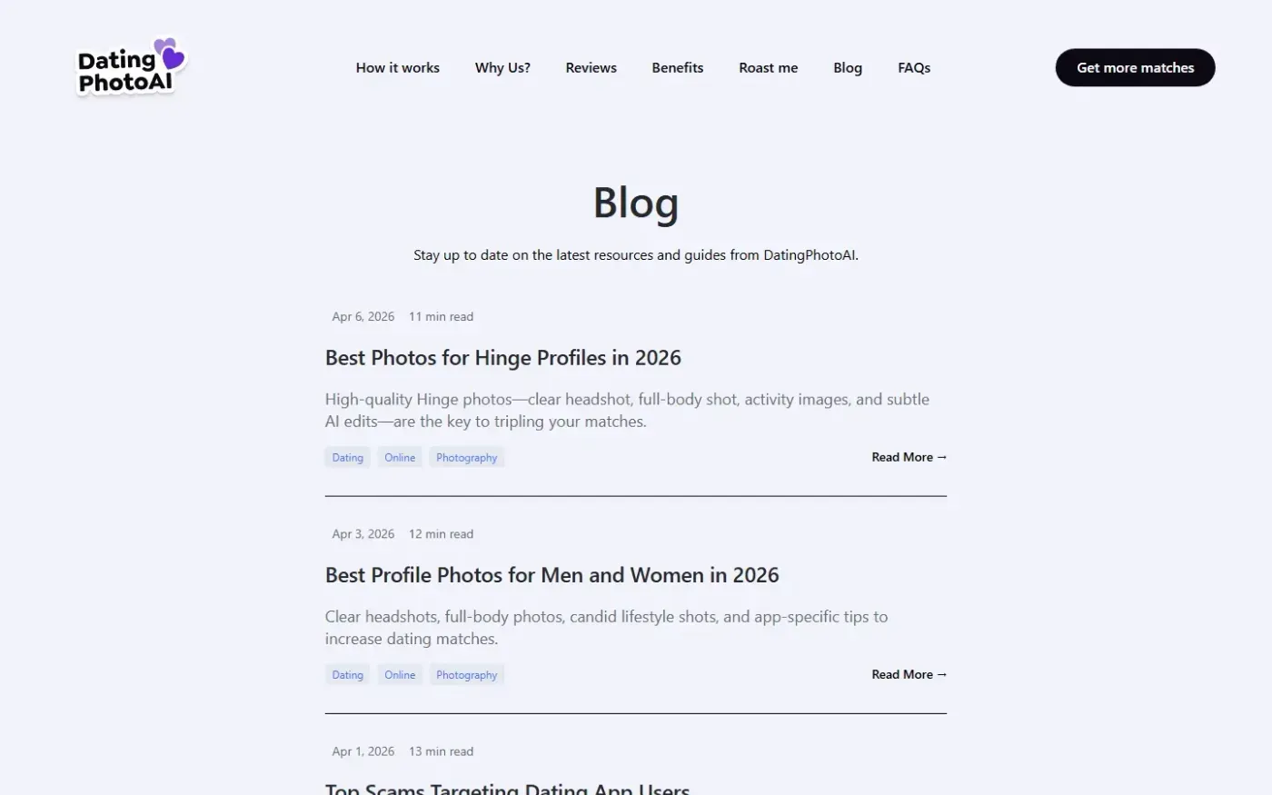 Datingphotoai — Blog page