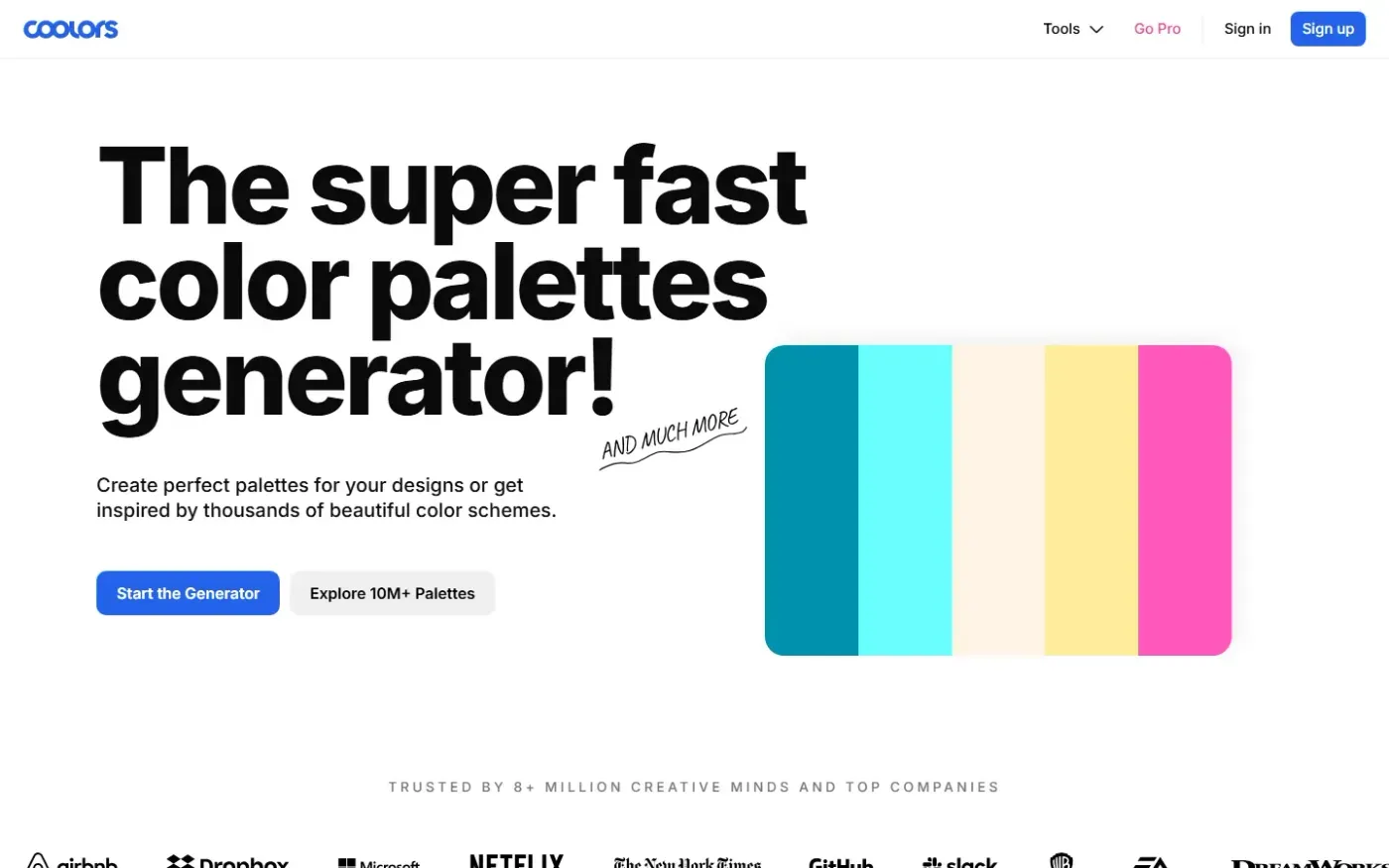 Coolors — Home page
