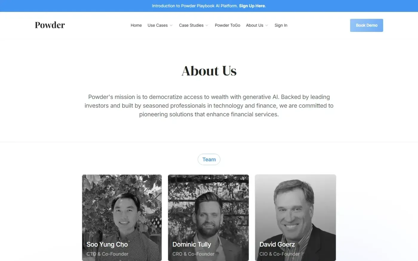 Powderfi — About page