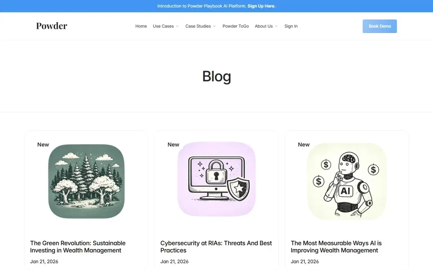 Powderfi — Blog page